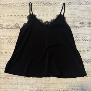 Miami Black Lace Trim Cami Top